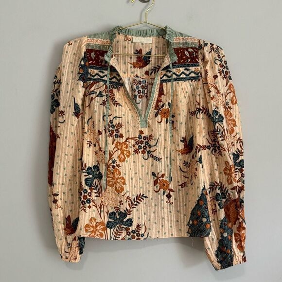 Ulla Johnson Rana Blouse in Egret - Picture 2 of 5